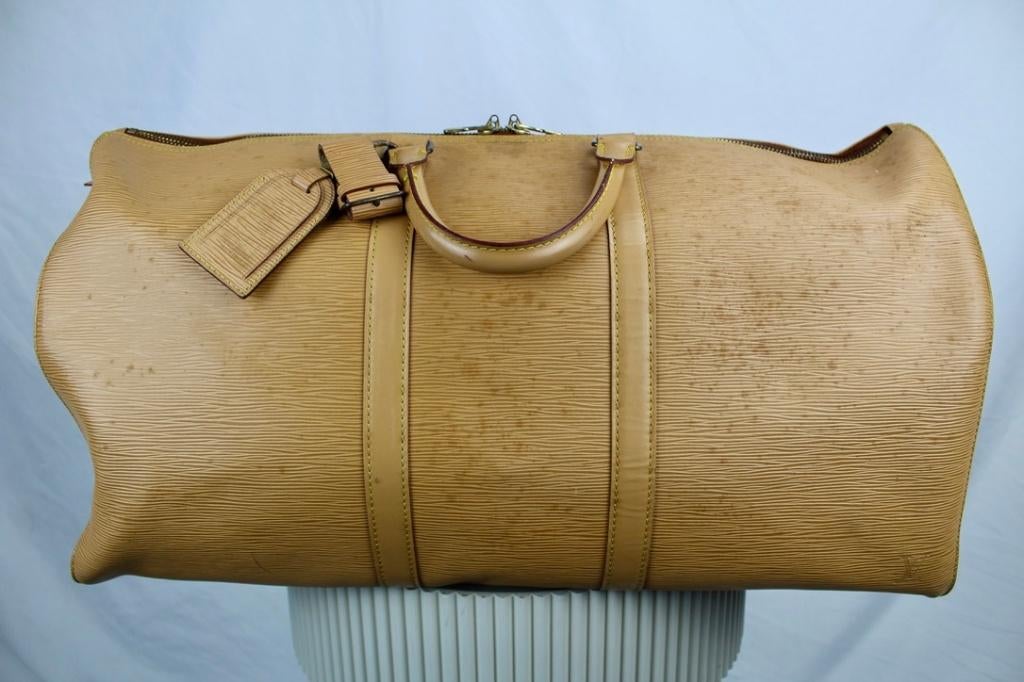 Louis Vuitton Keepall 55 Zipang Gold - 1095, 40 tot 60 cm, 30 cm of meer, Gebruikt, Bruin