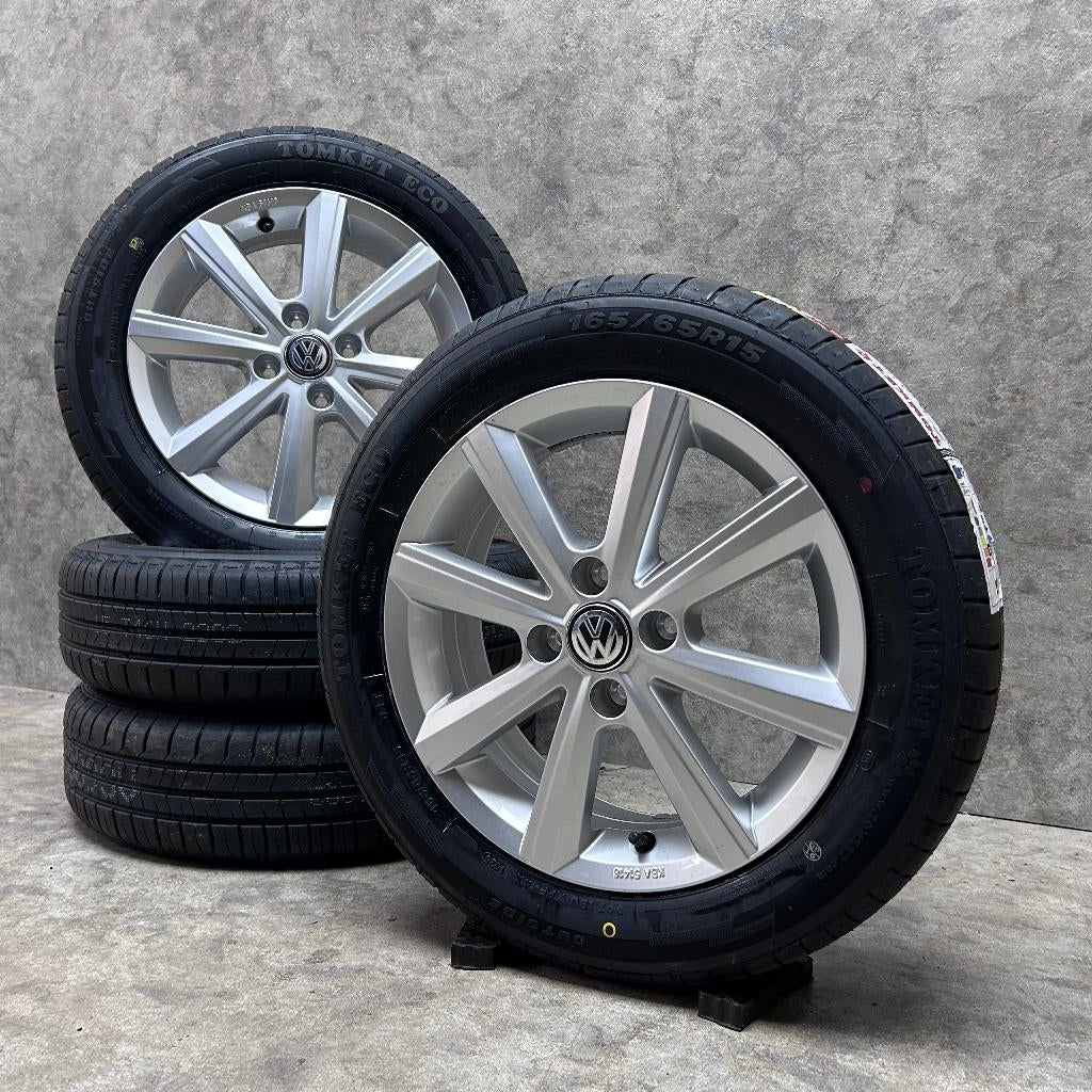 15 inch originele Merano velgen + zomerbanden Volkswagen Up, Auto-onderdelen, 15 inch, Info@originalwheels.nl, Banden en Velgen