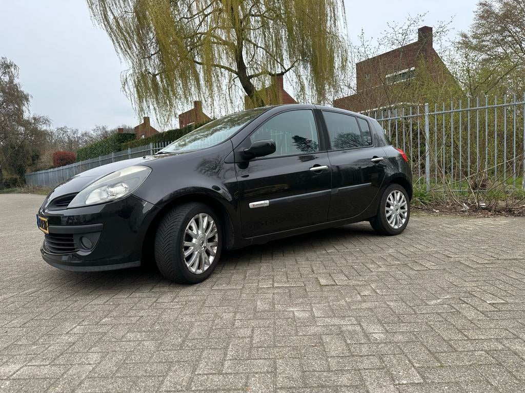 Renault Clio 1.2 TCE 5-DRS 2007 Zwart, Auto's, Voorwielaandrijving, 535 kg, 4 cilinders, 100 pk
