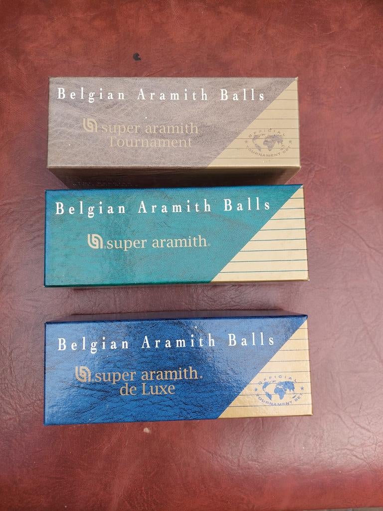 Set van 3 Super Aramith biljartballen sets, Ophalen of Verzenden, Gebruikt, Keu of Ballen