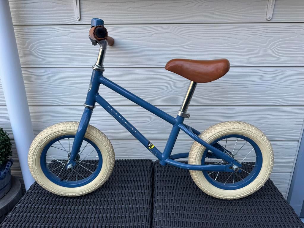 Kinderloopfiets blauw retro, Ophalen, Zo goed als nieuw, Minder dan 16 inch