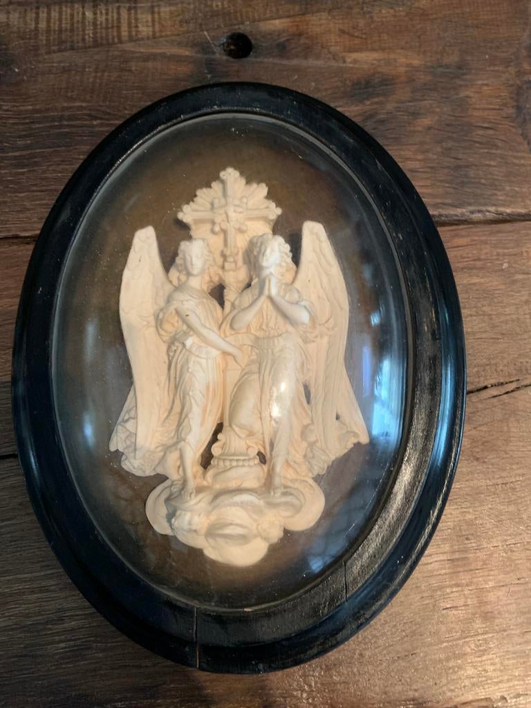 Antiek meerschuim aartsengel, Antiek en Kunst, Antiek | Religie, Ophalen of Verzenden