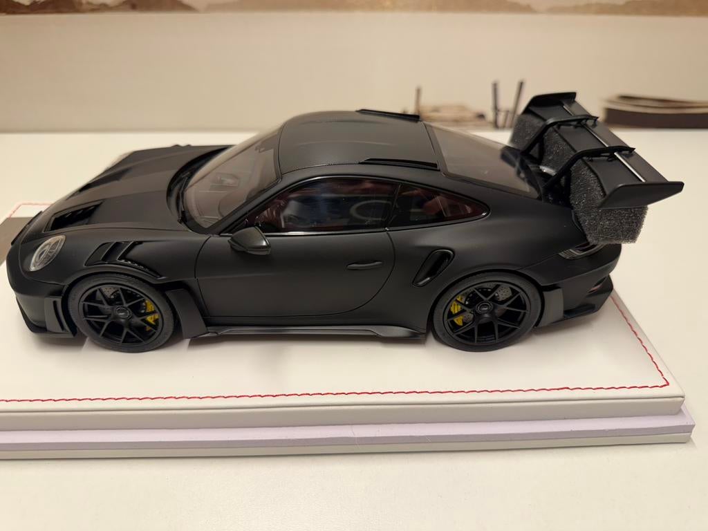 1:18 LVY Porsche 992 GT3 RS Luggage (bagage) Matzwart, Ophalen of Verzenden, Nieuw, Auto, Overige merken