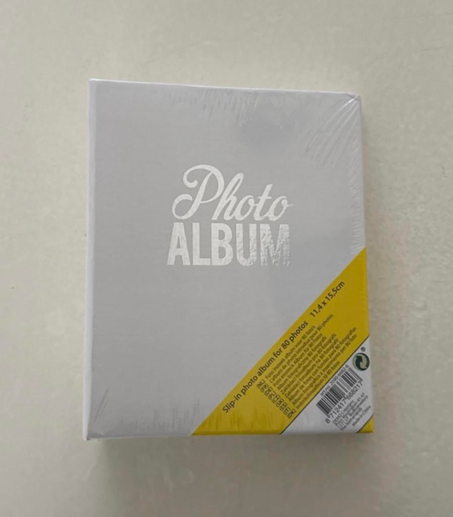 Nieuw: insteek fotoalbum voor 80foto's. Afmeting:11,4x15,5cm, Ophalen of Verzenden, Nieuw, Fotoalbum