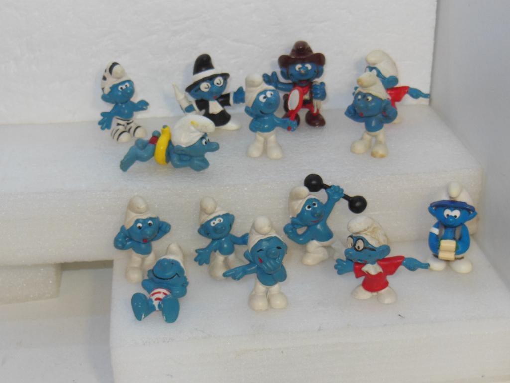 13 x SMURFEN  in 1  patijtje, Ophalen of Verzenden, Gebruikt, Verschillende Smurfen, Poppetje, Figuurtje of Knuffel