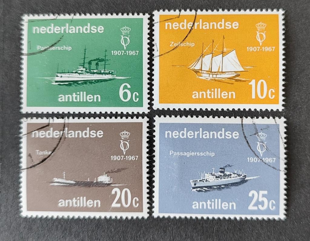 Nederlandse Antillen 380 383, Verzenden, Gestempeld