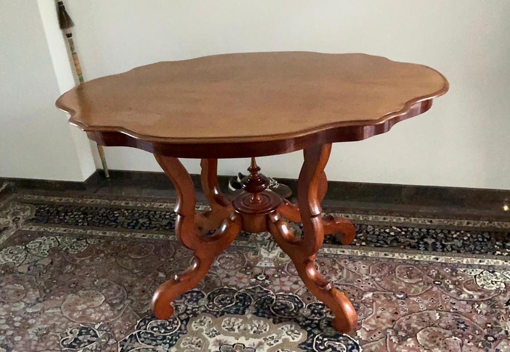 Antieken Eettafel 120 x 89 cm l x b en 74 cm hoog mahonie, Ophalen of Verzenden