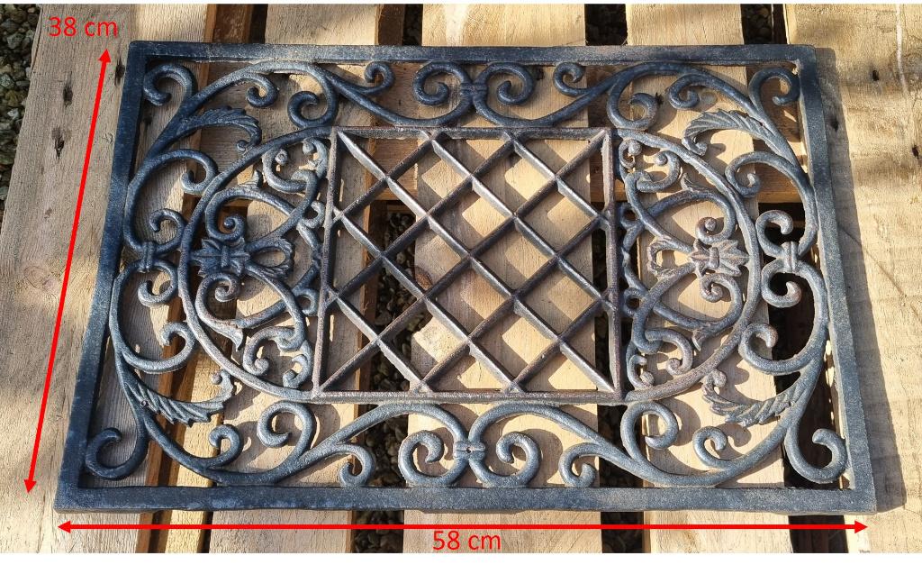 Gietijzeren Deurmat, Tuin en Terras, Deurmatten, Gietijzer, Schoonloopmat, Ophalen of Verzenden, Zo goed als nieuw