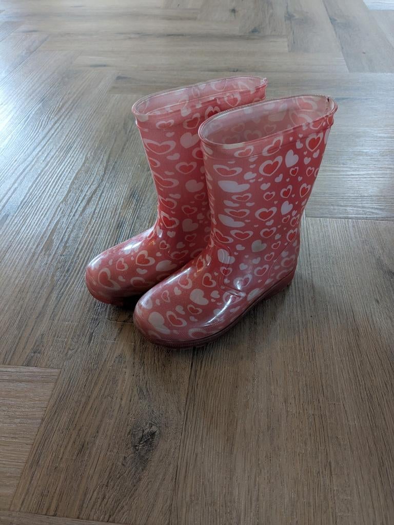 Laarzen rood hartjes maat 29, Ophalen of Verzenden, Gebruikt, Meisje, Laarzen