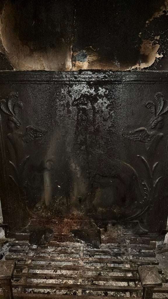 haardplaat 70x70, Ophalen, Zo goed als nieuw, Vrijstaande haard, Houthaard