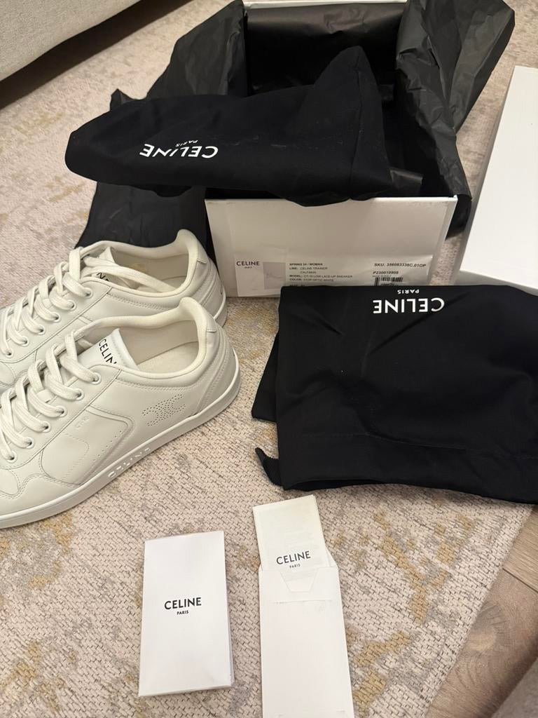 Celine leather sneakers, Wit, Nieuw, Ophalen of Verzenden, Sneakers of Gympen
