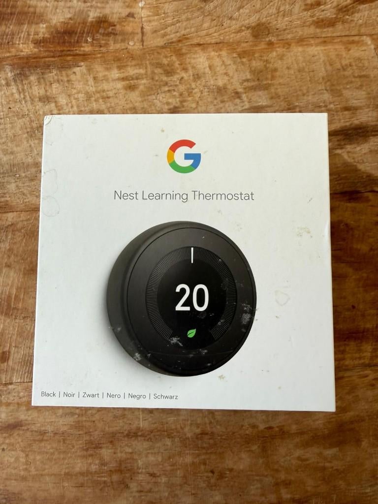 Google Nest Learning Thermostat (3rd Gen), Doe-het-zelf en Verbouw, Thermostaten, Verzenden, Slimme thermostaat, Zo goed als nieuw