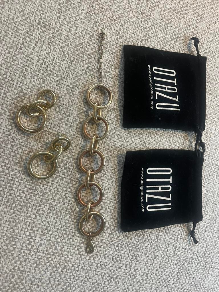 Otazu ketting en oorbellen, Sieraden, Tassen en Uiterlijk, Oorbellen, Ophalen of Verzenden, Gebruikt