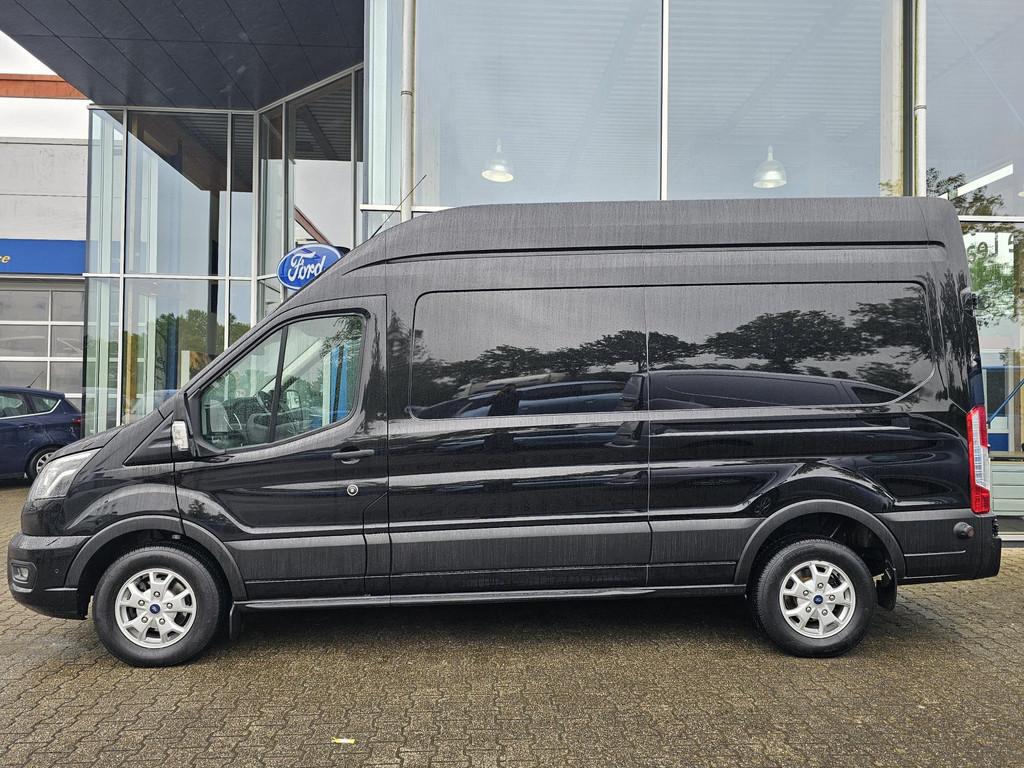 Ford Transit 350 2.0 TDCI L3H3 Limited 185pk Automaat | Xeno, Stof, 4 cilinders, Zwart, Origineel Nederlands