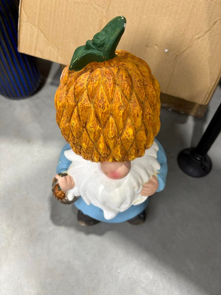 Kabouter bloempot met fruitmuts, Tuin en Terras, Steen, ., Nieuw, Ophalen of Verzenden