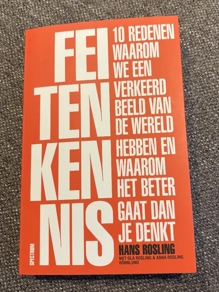 Feitenkennis, Hans Rosling, Boeken, Hans Rosling, Ophalen of Verzenden, Zo goed als nieuw, Politiek en Staatkunde