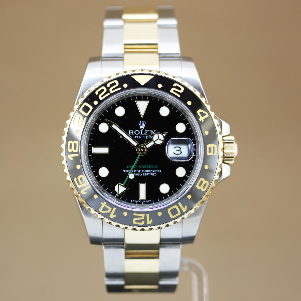 Rolex GMT-Master II Ref. 116713LN, Staal, Gebruikt, Rolex, Polshorloge