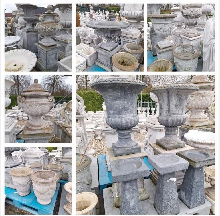 Tuinvazen betonnen bloempotten en sokkels/zuilen 20% korting, Tuin en Terras, Tuinvazen, Ophalen, Nieuw