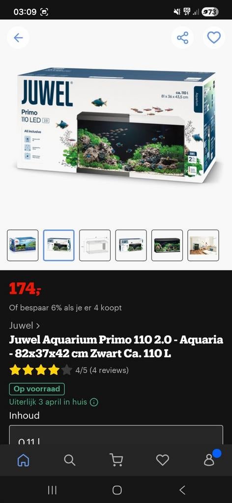 Aqarium Juwel Primo 110, Dieren en Toebehoren, Vissen | Aquaria en Toebehoren, Ophalen, Zo goed als nieuw, Leeg aquarium