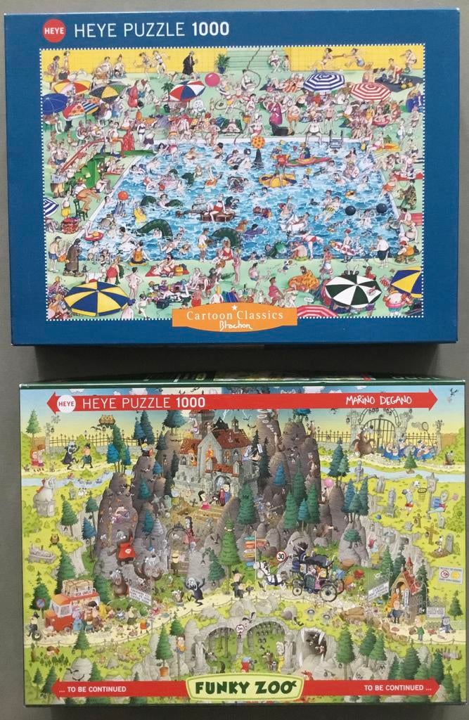 2 Heye puzzels van 1000 stukjes, Ophalen of Verzenden, Zo goed als nieuw