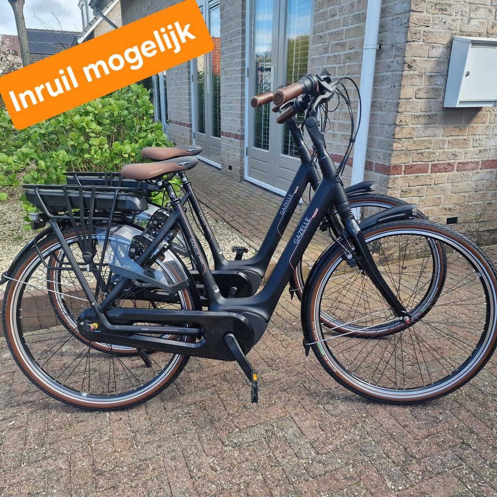 Prachtige set Gazelle Orange C8 HMB Bosch middenmotor, Ophalen, Zo goed als nieuw, 51 tot 55 cm, 50 km per accu of meer