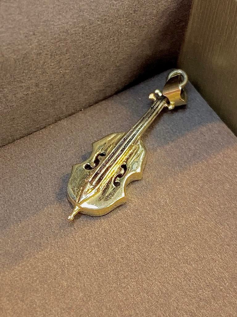 14k Gouden Gitaar Hanger, Sieraden, Tassen en Uiterlijk, Kettinghangers, Nieuw, Goud, Goud, Ophalen of Verzenden