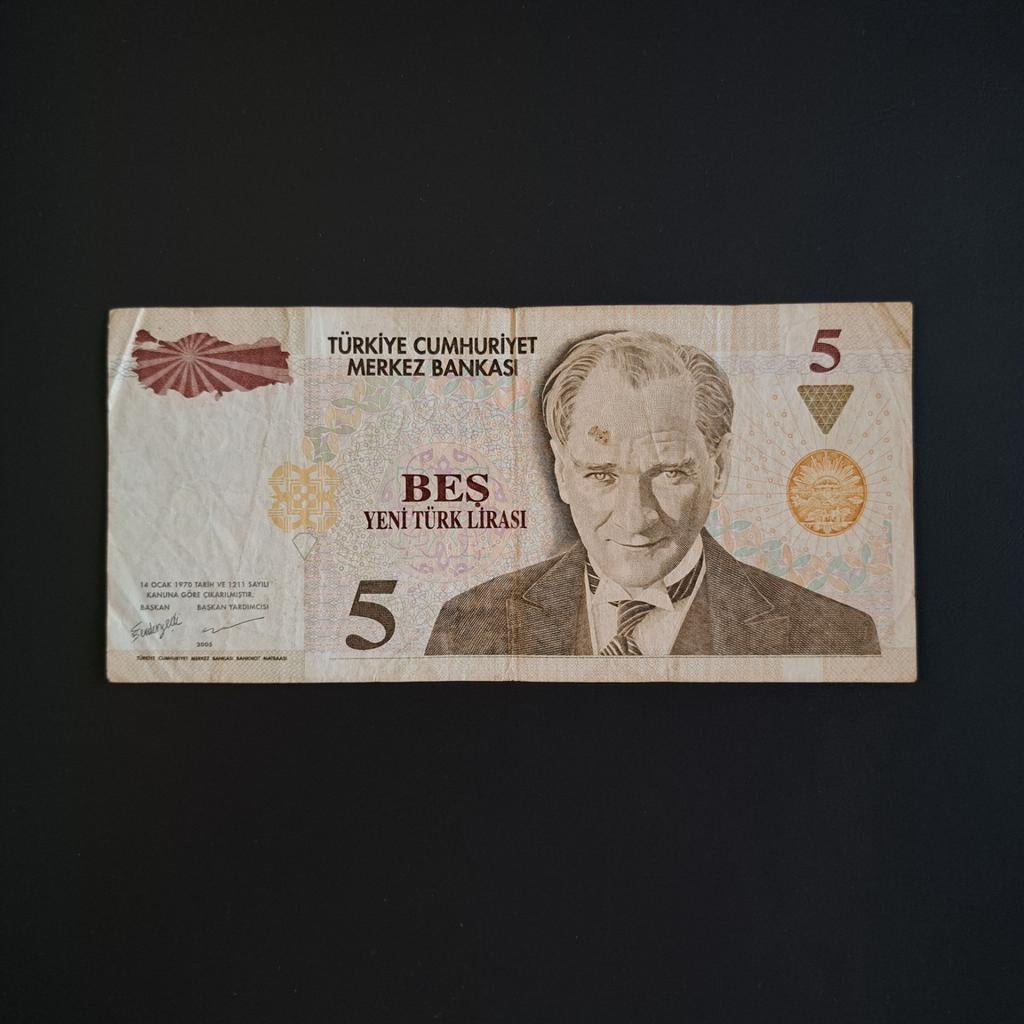 5 lira Turkije #005, Verzenden, Overige landen, Los biljet