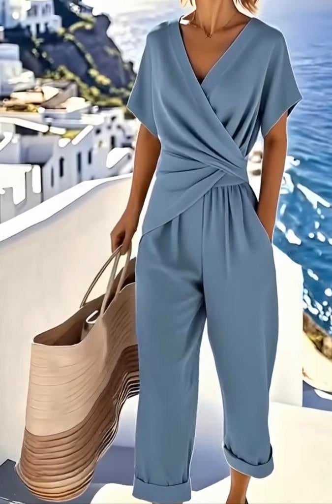 2 delige set dameskleding, Kleding | Dames, Jumpsuits, Ophalen of Verzenden, Nieuw, Maat 42/44 (L), Blauw