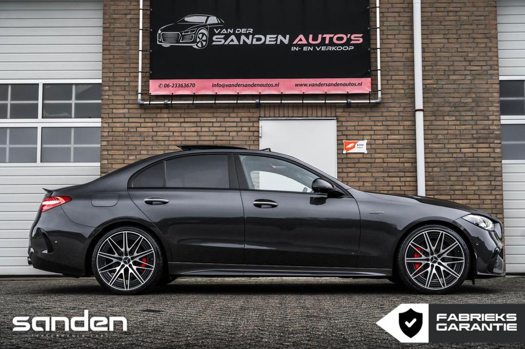 Mercedes C43 AMG 4MATIC|Pano|360|Burmester|Memory|AMGStyling, Auto's, Mercedes-Benz, Automaat, 1800 kg, 4 cilinders, Adaptive Cruise Control
