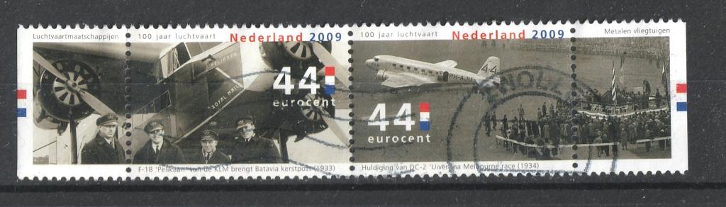 42 Y --2678-79  100 jaar luchtvaart 2009 paartje met Tab, Verzenden, Na 1940, Gestempeld