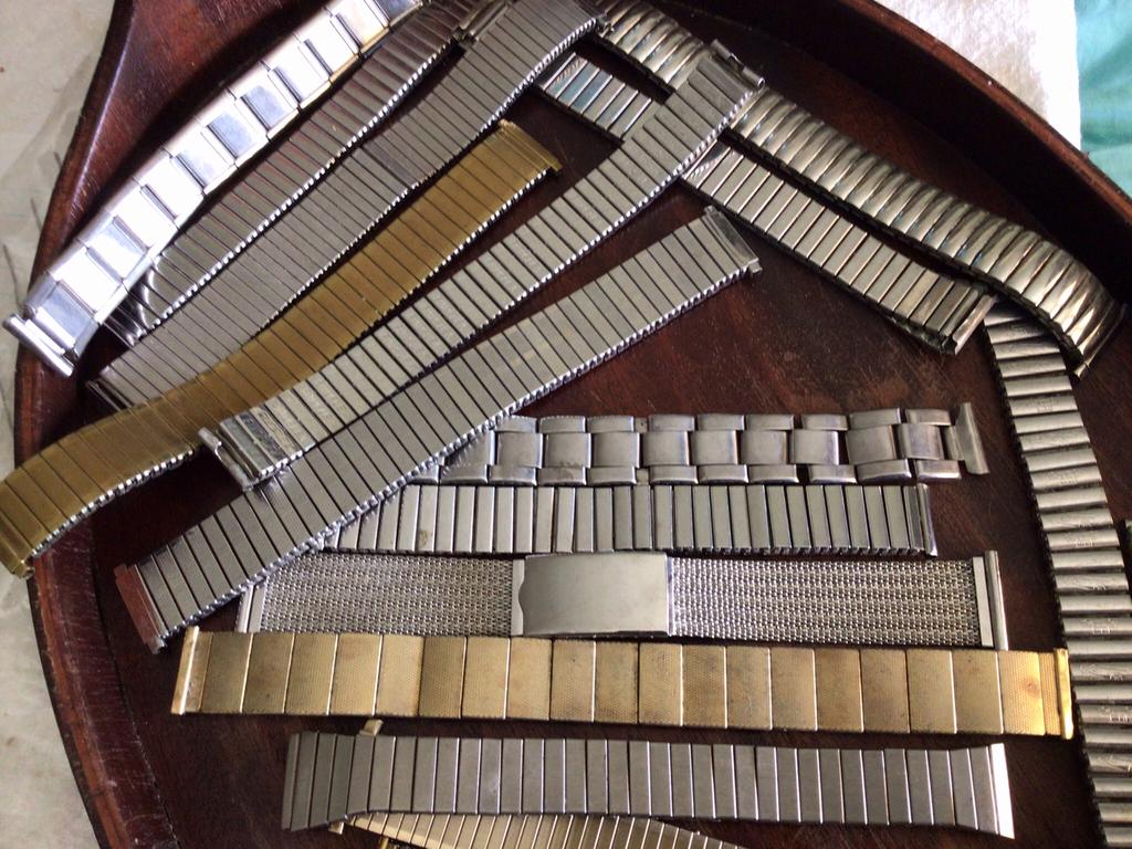 Te koop: heren horloge bandjes in een koop., Ophalen of Verzenden, Gebruikt, Staal, Staal