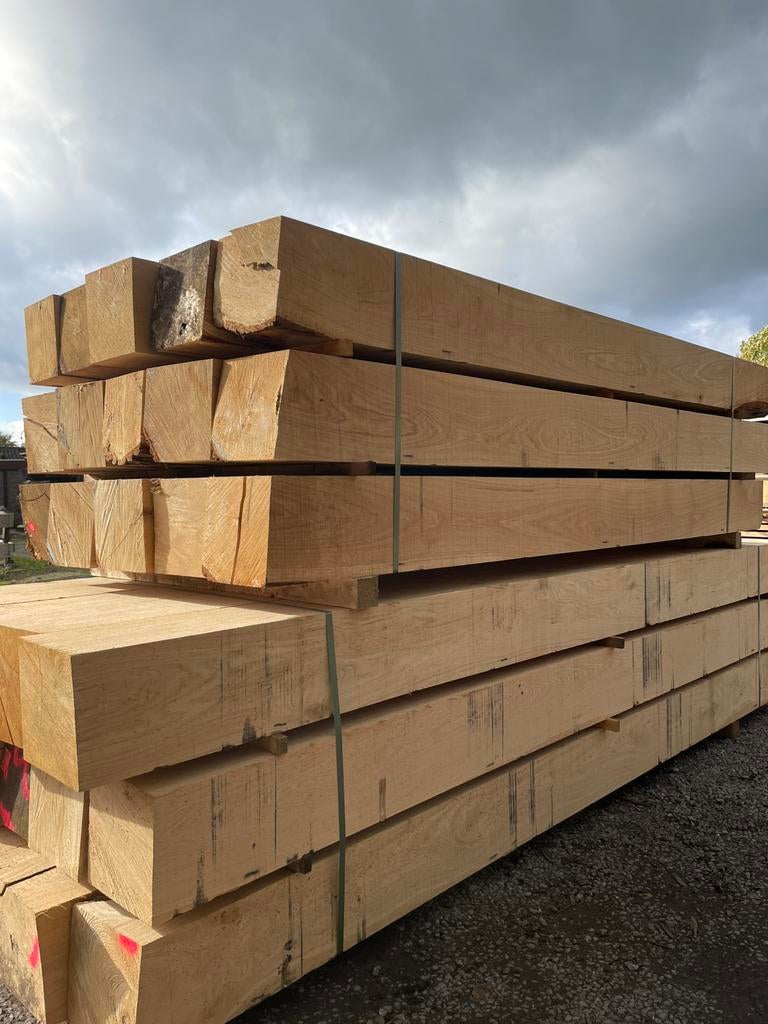 Eiken balken 20x20, Tuin en Terras, Palen, Balken en Planken, Ophalen, Zo goed als nieuw, 250 cm of meer, Balken