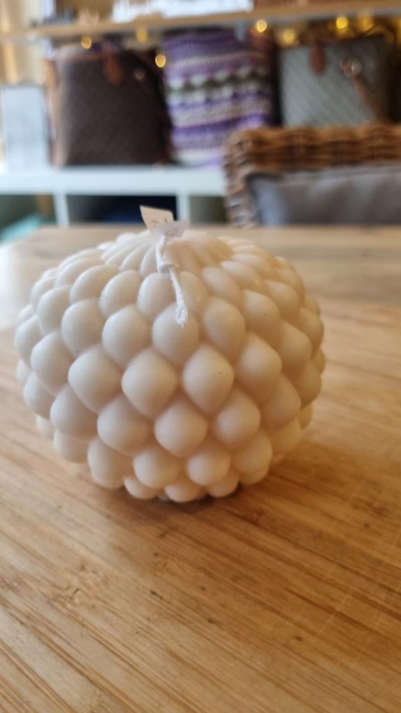 Paraffinevrije Kaars Granaatappel Geur, Wit, Nieuw, Ophalen of Verzenden, Kaars