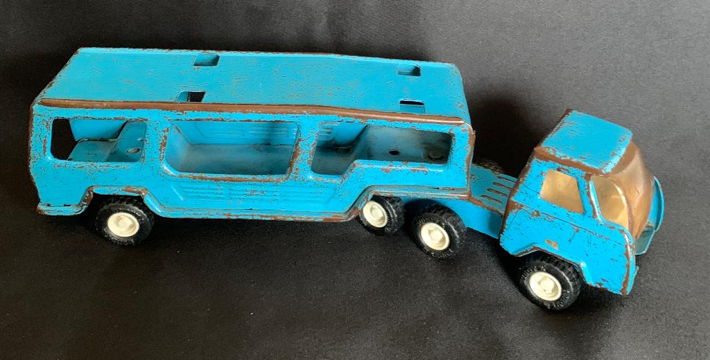 Vintage Buddy-l japan auto trailer, Ophalen of Verzenden, Gebruikt