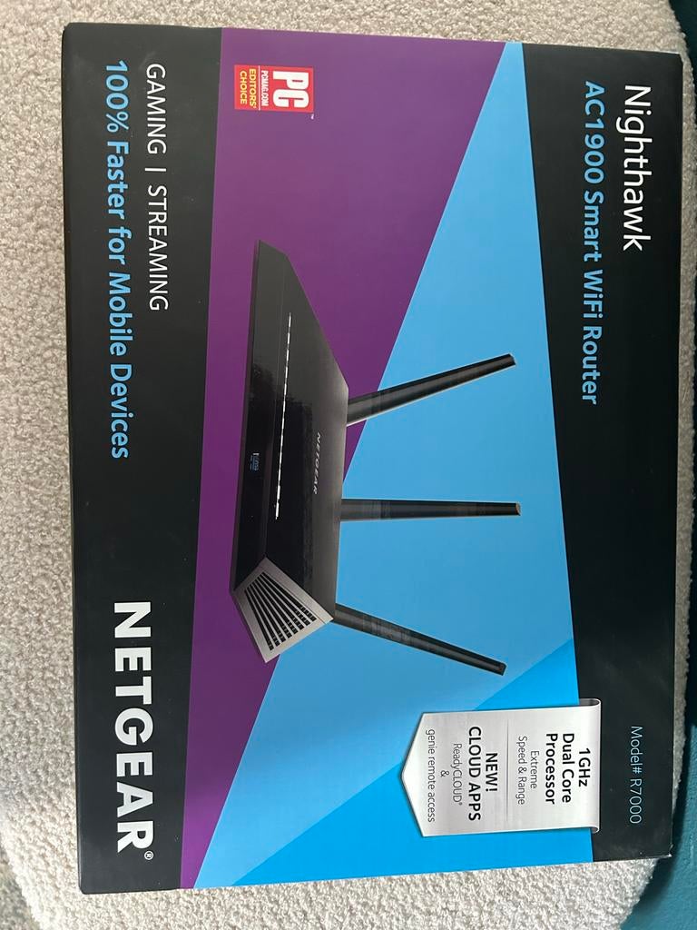 Netgear Nighthawk AC1900 Smart WiFi Router R7000, Ophalen of Verzenden, Zo goed als nieuw, Router