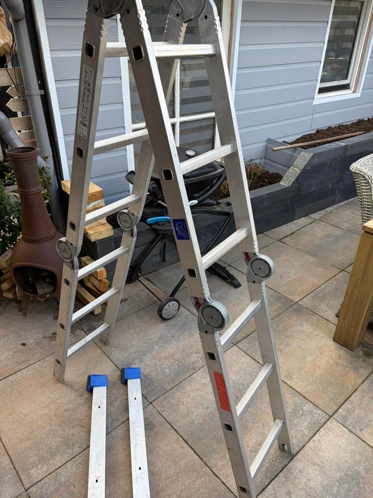 Vouwladder 4x3, Ophalen, Gebruikt, Ladder, Opvouwbaar of Inschuifbaar