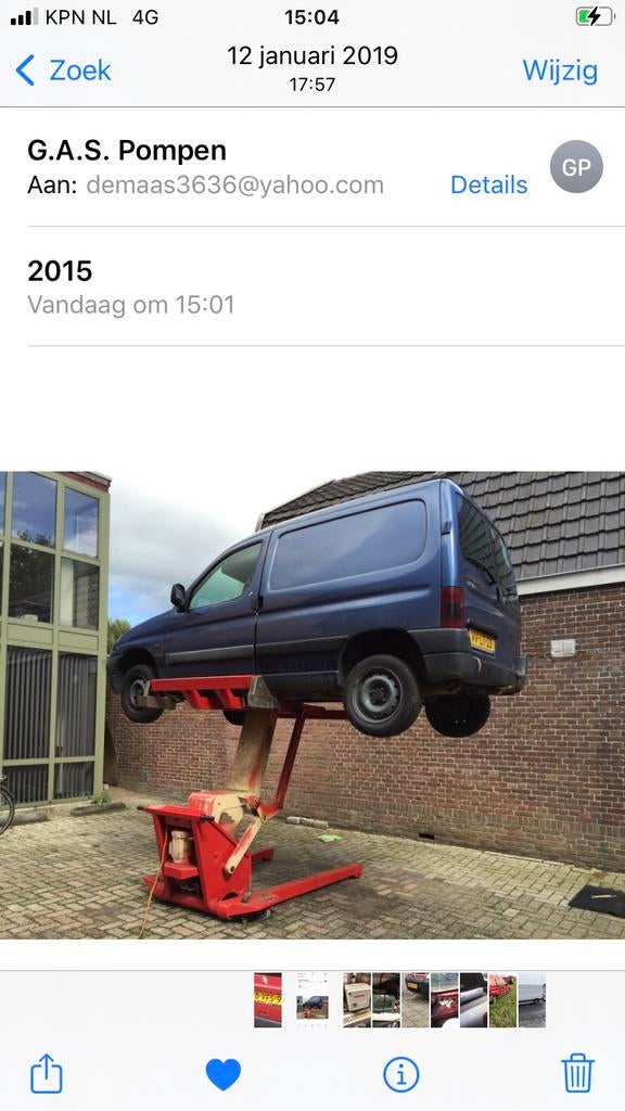 Poetsbrug schaarhefbrug 1 koloms hefbrug, Auto diversen, Ophalen, Gebruikt