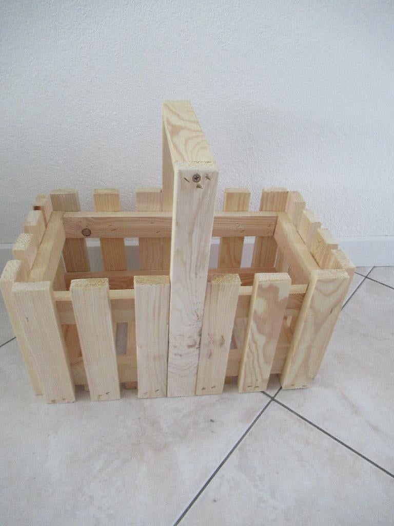 houten decoratie mand, Mand, Nieuw, Ophalen of Verzenden, Rechthoekig