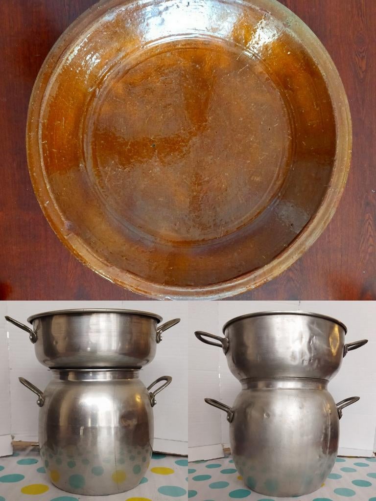 Couscous pannen en schaal (Kasria), Ophalen, Zo goed als nieuw