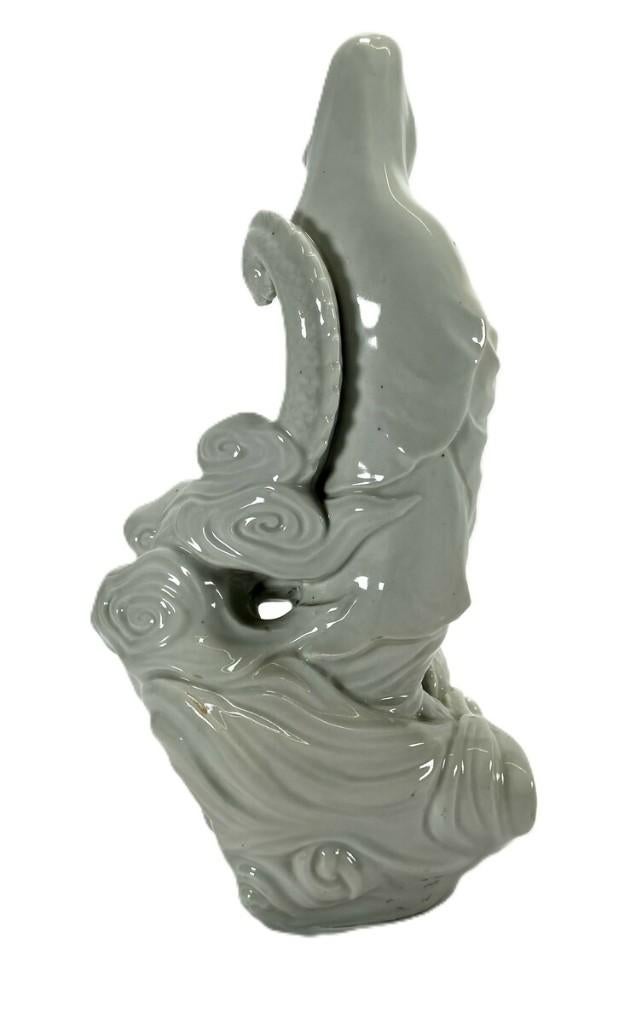 1407. Guanyin, Blanc de Chine - China, 19e/vroeg 20e eeuw, Ophalen of Verzenden