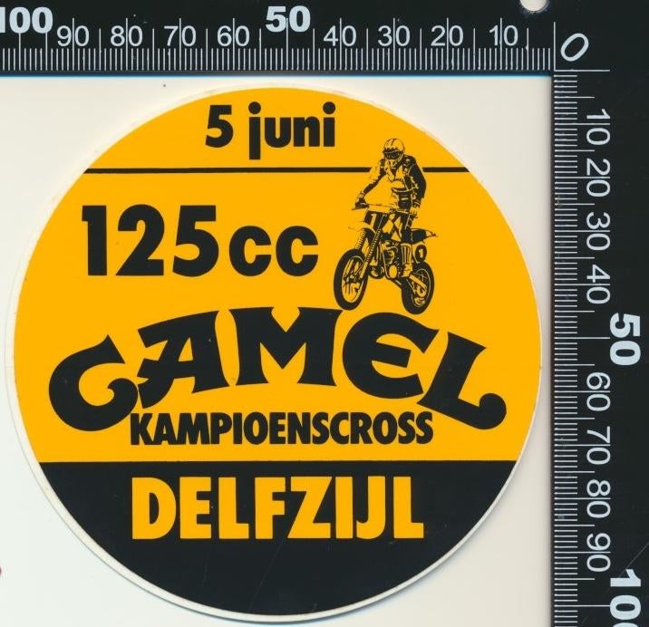 Sticker: Camel Kampioenscross 125 CC - Delfzijl, Ophalen of Verzenden, Zo goed als nieuw, Auto of Motor