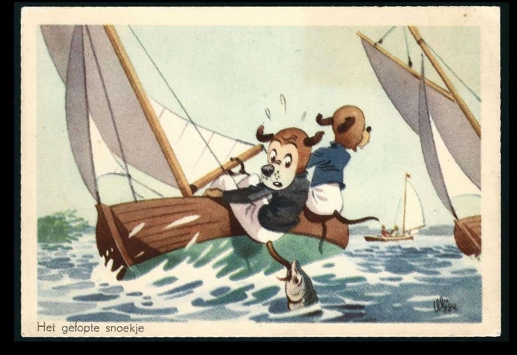 Jan Wijga, dieren sporten zeilen, Verzenden, 1920 tot 1940, Gelopen