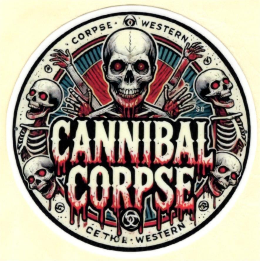 Cannibal Corpse sticker #1, Ophalen of Verzenden, Nieuw, Foto of Kaart