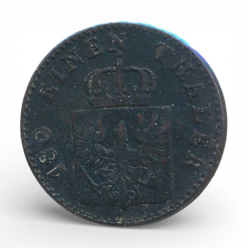 Pruisen 2 Pfenninge 1/180 Thaler 1853-A, Ophalen of Verzenden, Duitsland, Losse munt