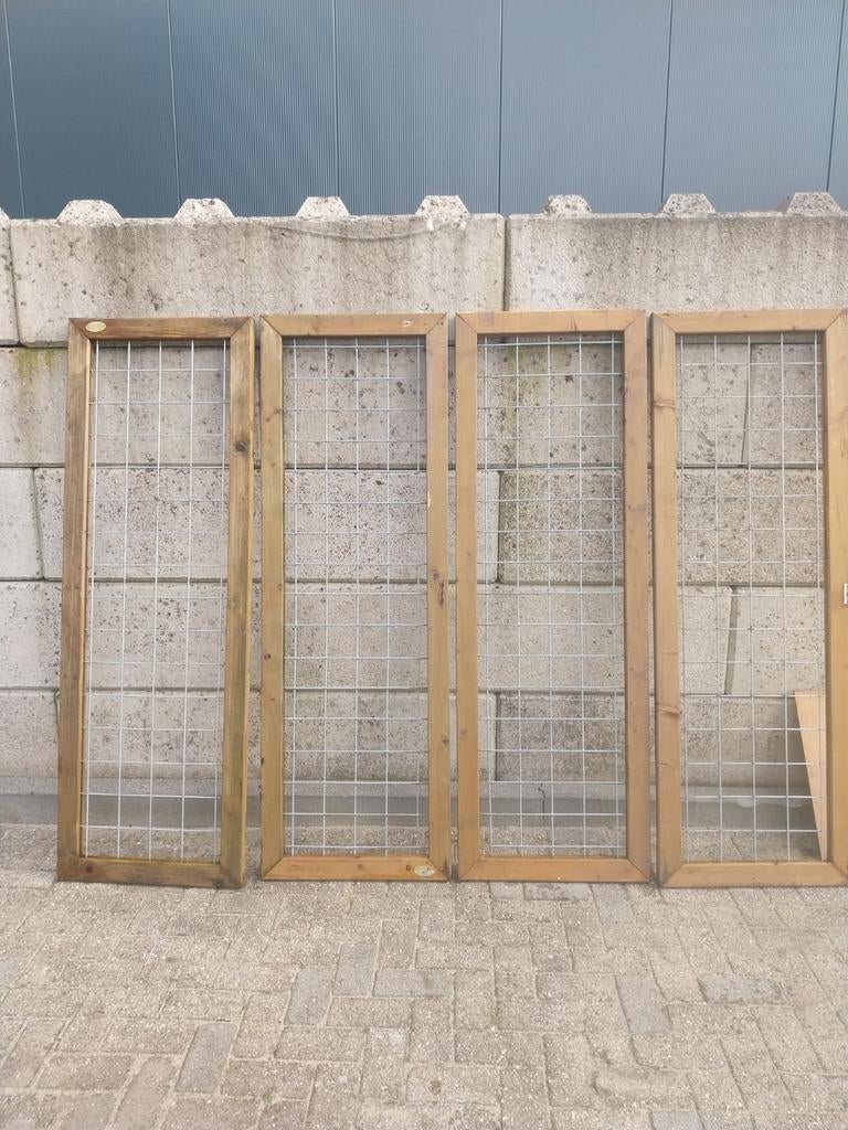 4x Draadschermen /schuttingsdelen/ trellis 180x60 1koop, Tuin en Terras, Ophalen, Hout, 200 cm of meer, 150 tot 200 cm