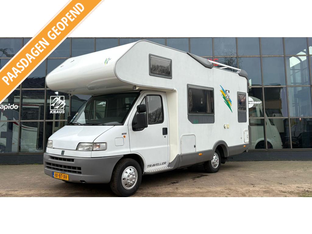 Knaus Traveller 595 FaceToFace,Fietsendrager, Alkoof, Ringverwarming, Fiat, Treinzit