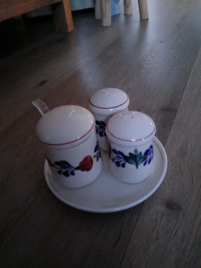 Zout, peper, mosterdset Boerenbont, Ophalen of Verzenden