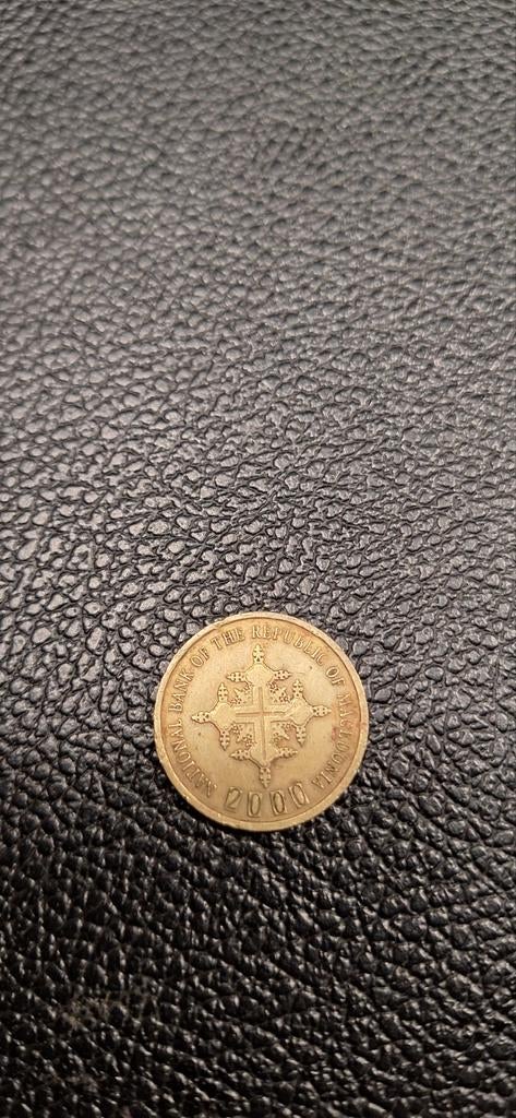 Macedonië 1 dinar 2000 Christendom, Ophalen of Verzenden, Overige landen