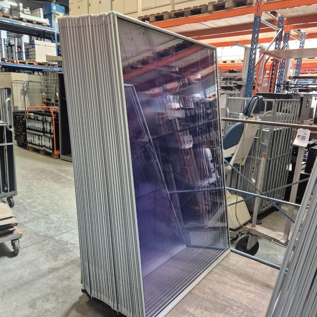 plexiglas raam met aluminium omranding afm 193x120 cm, Ophalen, Gevelraam of Ruit, Gebruikt, 160 cm of meer