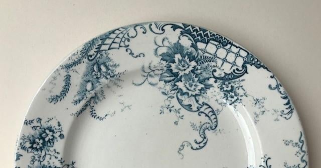 Antiek plat bord diner bord J.S. & G. Hanley terre de fer, Ophalen of Verzenden